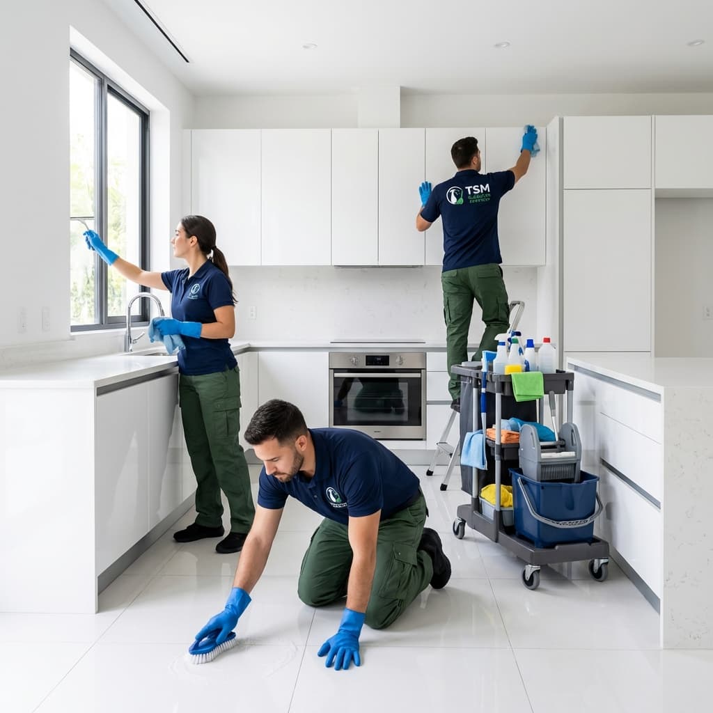 TSM team performing end of tenancy deep clean