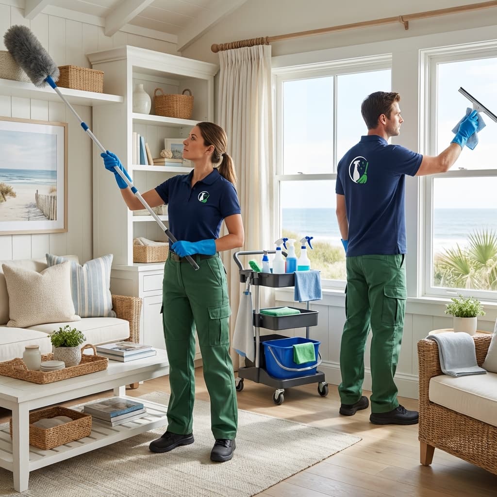 TSM team performing thorough spring deep clean in holiday home